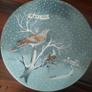 Vintage 1971 Haviland Limoges Two Turtle Doves